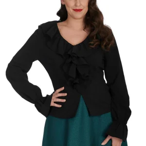 Banned Feeling Frilly Blouse Black