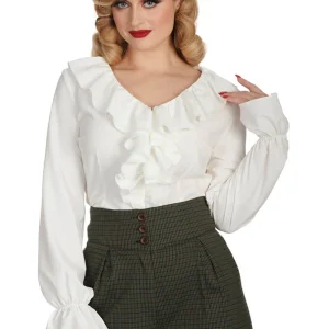 Banned Feeling Frilly Blouse Off White