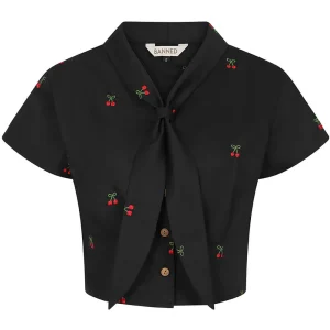 Banned Cherry Vibes Blouse Black