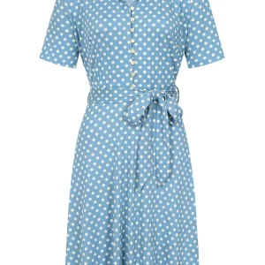 Banned Ellen Spot 60's Dress Blue