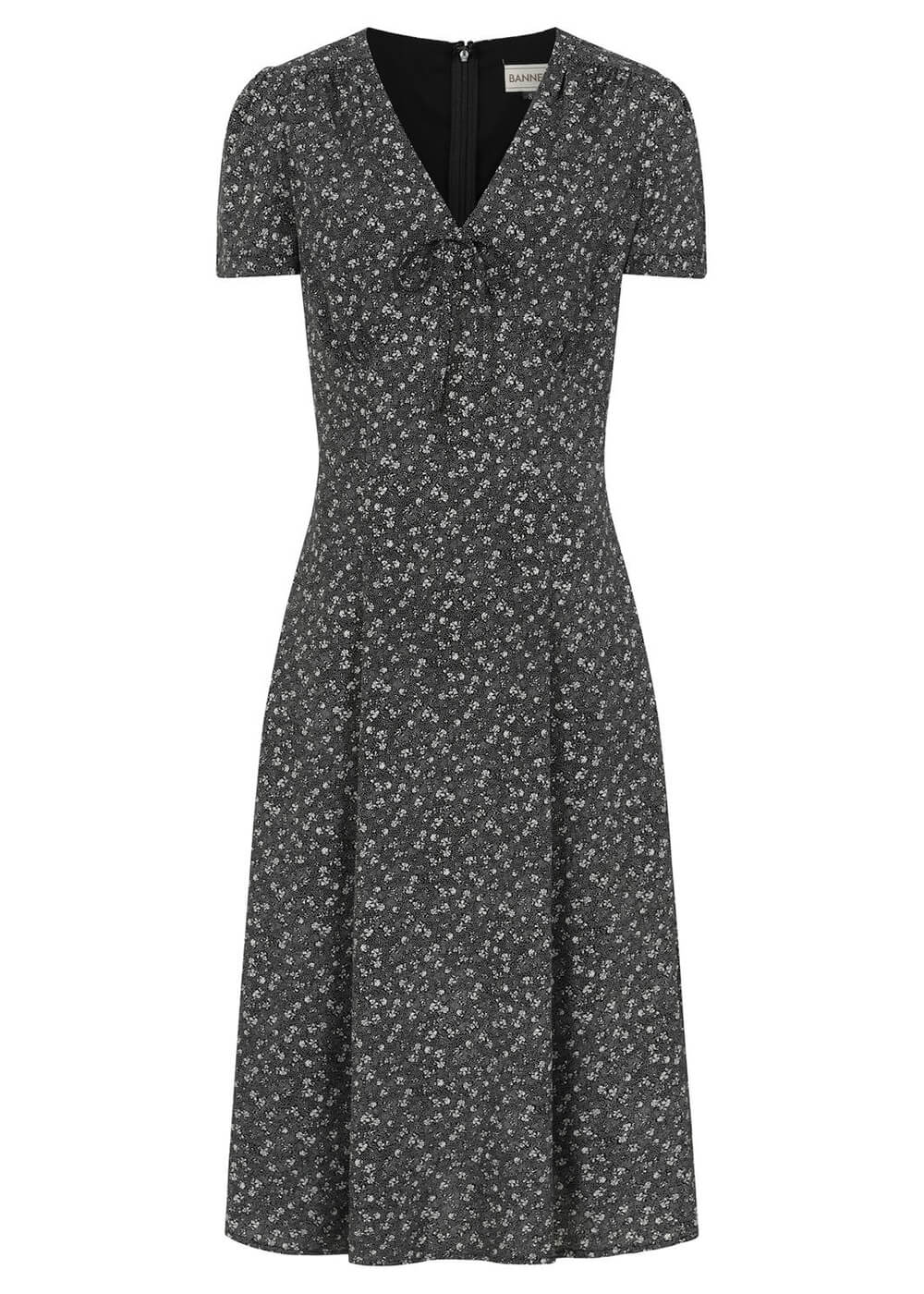 Banned Josephine Ditzy Flower 50's Dress Black