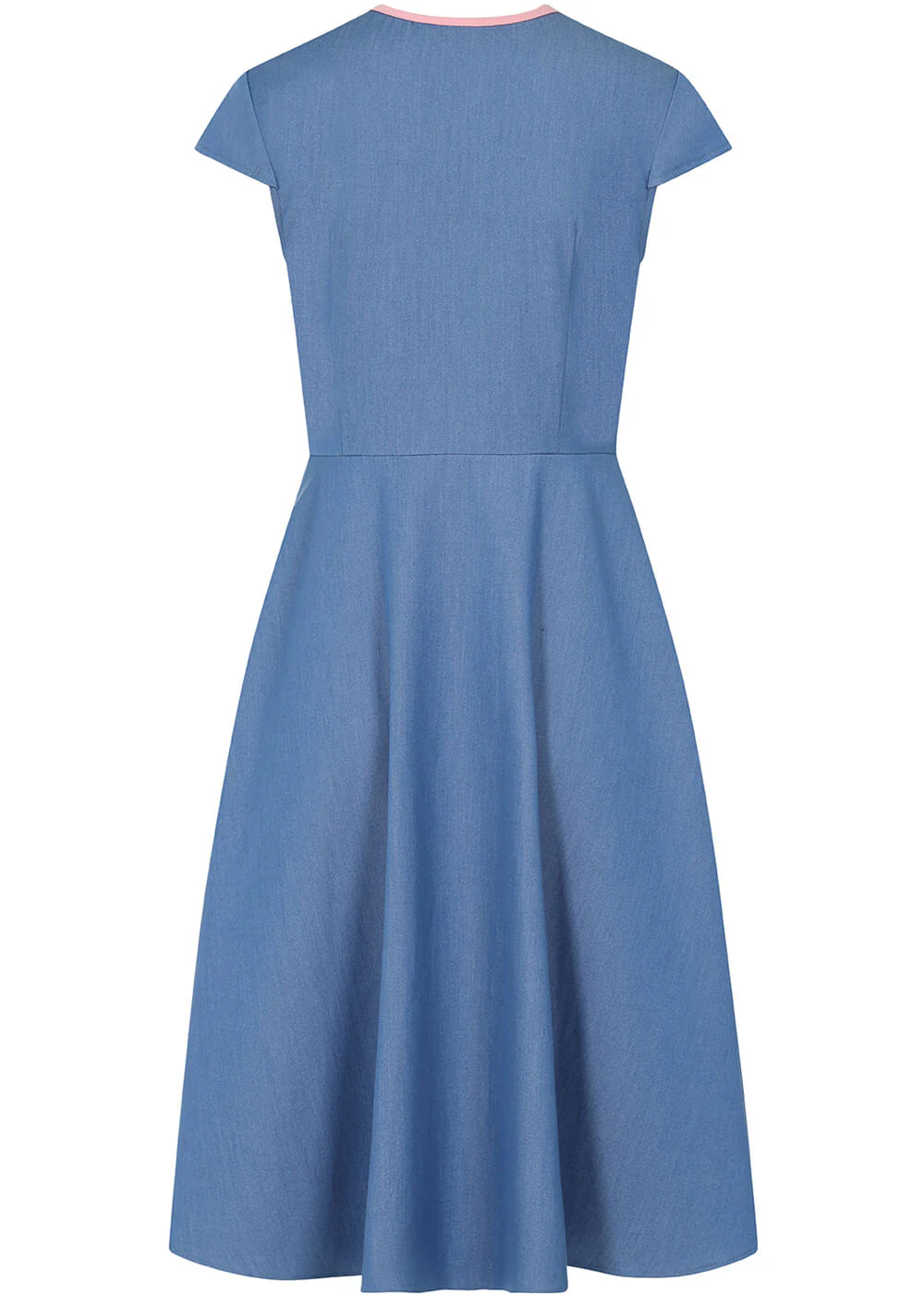 Banned Millie Swallows Denim 50's Swing Dress Blue – Image 5