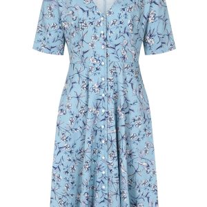 Banned Emilia Toile 50's Dress Light Blue