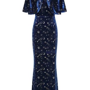 Banned Retro Gloria Celestial Dress Blue