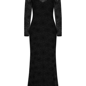 Banned Retro Moira Fitted Maxi Dress Black