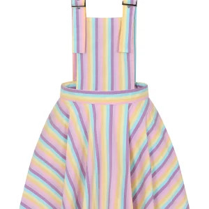 Banned Alternative Hikari Stripe 60's Pinafore Swing Dress Multi