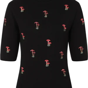 Banned Mushroom Dreams 40's Knitted Sweater Black