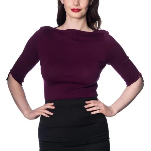 Banned Addicted 50's Sweater Aubergine