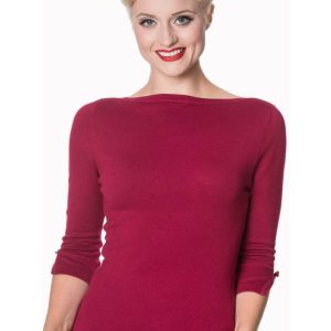 Banned Addicted 50’s Sweater Plum Color