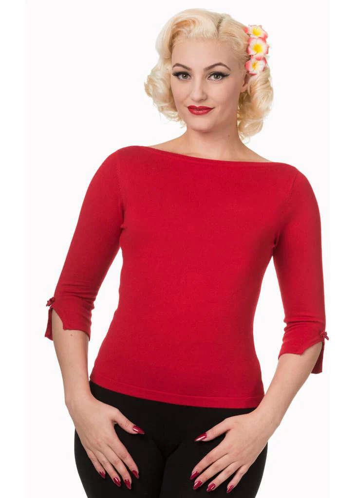 Banned Addicted 50's Sweater Red