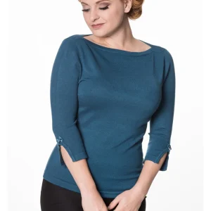 Banned Addicted 50's Sweater Teal