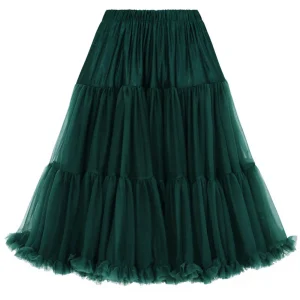 Banned 50's Petticoat Lang Dark Green