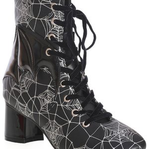 Banned Killian Spiderweb Bat 40's Boots Black