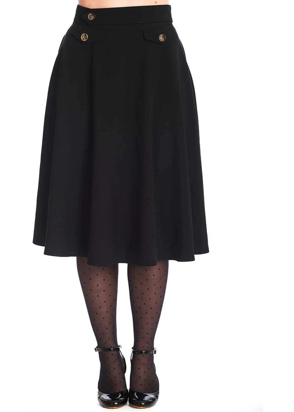 Banned Book Club 50's Swing Skirt Black – Image 4