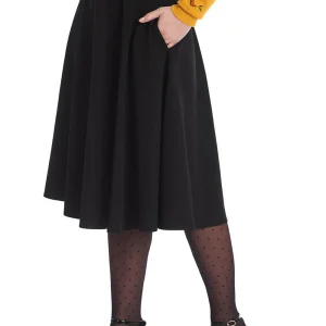 Banned Book Club 50's Swing Skirt Black