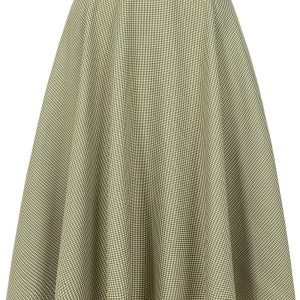 Banned Di Di 50's Swing Skirt Olive White