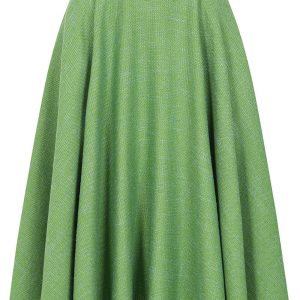 Banned Retro Cary Texture 50's Swing Skirt Green