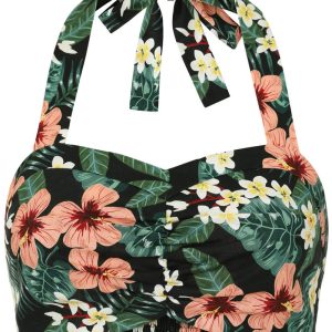 Banned Harper Tropical Tiare Crop Top Green