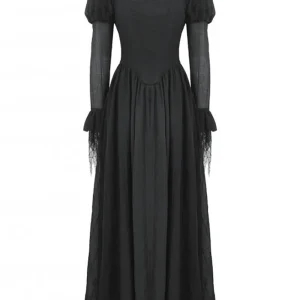 Dark In Love Spiderweb Empress Maxi Dress Black