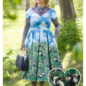 Dolly & Dotty Lily Sheep Swing Dress Blue