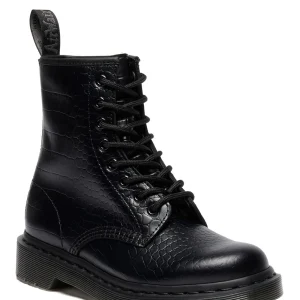 Dr. Martens 1460 Bex Croco Leather Boots Black