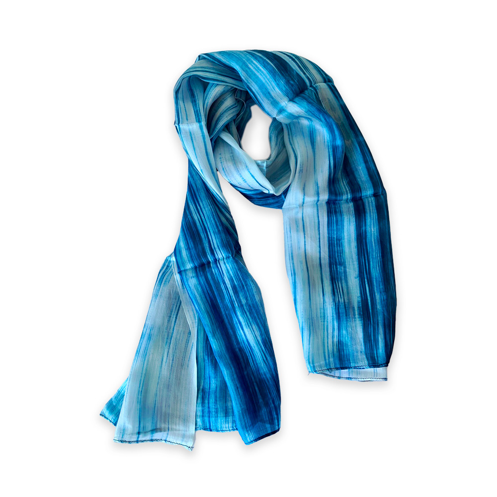 Pañuelo de seda azul Kolding