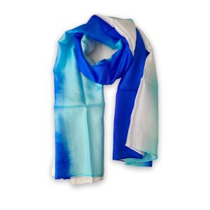 Pañuelo de seda azul y blanco Hólmavík