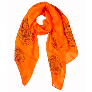 Foulard en soie orange Rotterdam