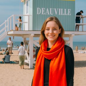 Foulard en soie orange Séville