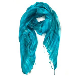 Foulard en Soie femme turquoise Valence
