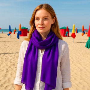 Foulard en soie violet Cuiabá