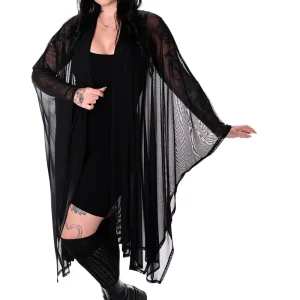 Foxblood Lilith Mesh Oversized Cloak Black