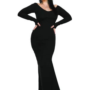 Foxblood Morticia Maxi Dress Black