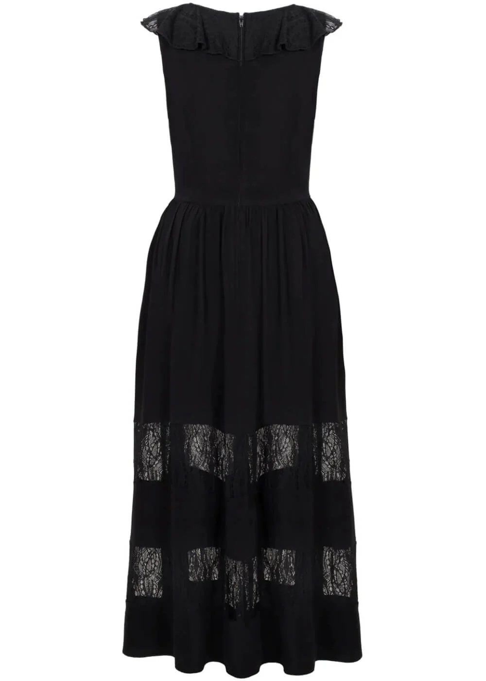 Hell Bunny Mortem Lace 70's Maxi Dress Black – Image 5