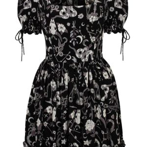 Hell Bunny Star Sign 60's Mini Dress Black