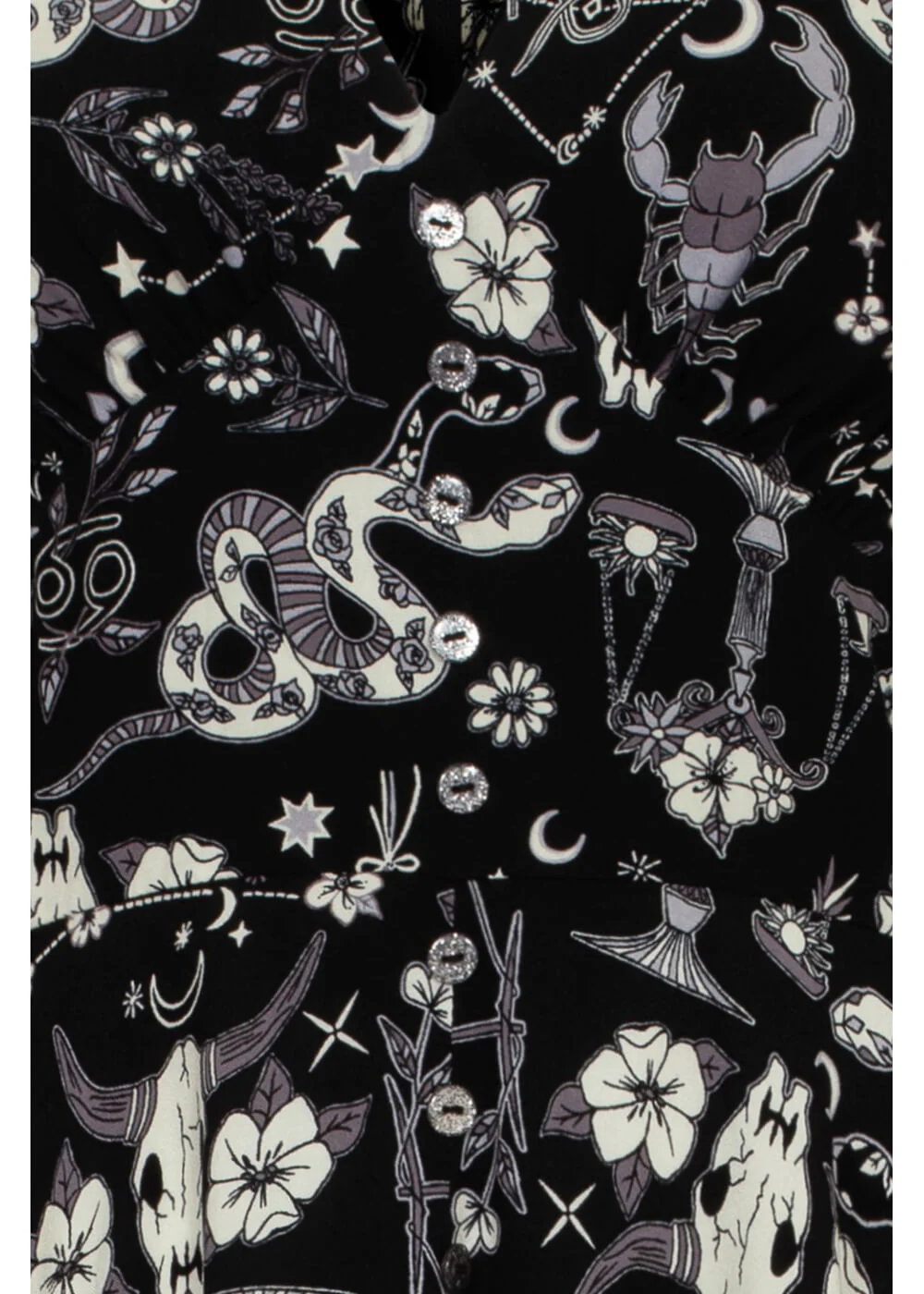 Hell Bunny Star Sign 70's Midi Dress Black – Image 3