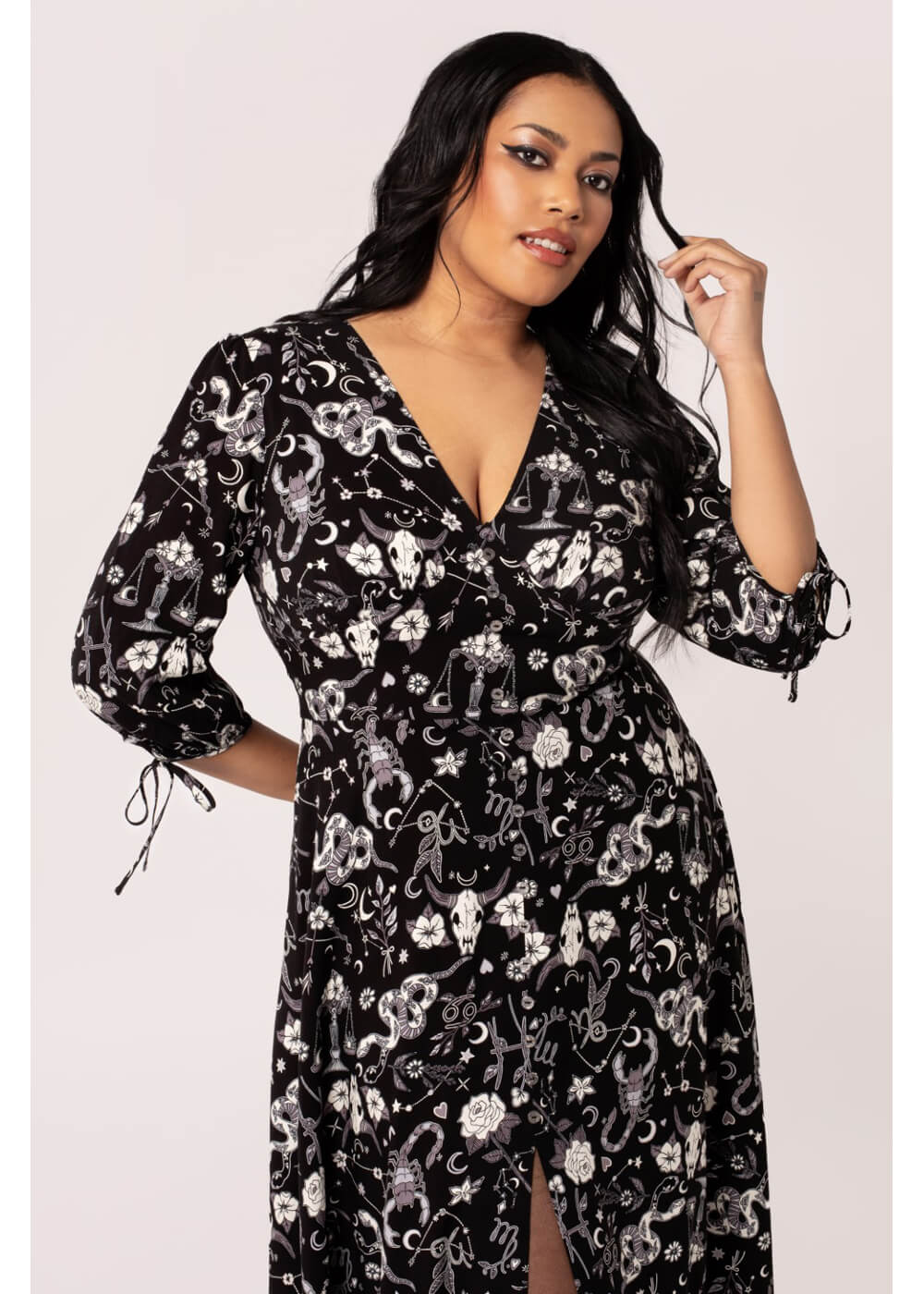 Hell Bunny Star Sign 70's Midi Dress Black – Image 9