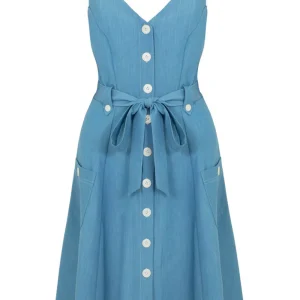 Hell Bunny Rylee 40's Swing Dress Blue