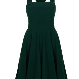 Hell Bunny Patti 40's Pinafore Swing Dress Green