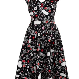 Hell Bunny Charlie 50's Swing Dress Black