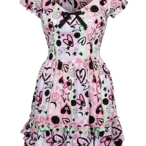 Hell Bunny x Smiley Robbie Dress Multi