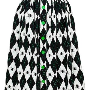 Hell Bunny Regina Spider 50's Swing Skirt Black