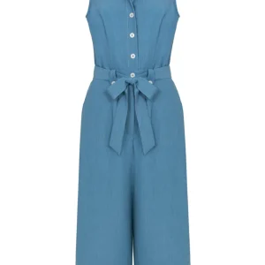 Hell Bunny Rylee Jumpsuit Blue