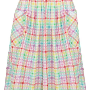 Hell Bunny Suzon Stripe 50's Swing Skirt Multi