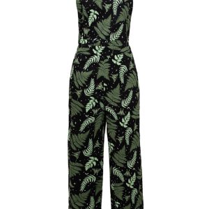 Hell Bunny Gaia Dungarees Black