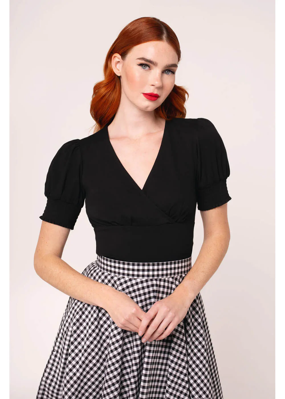 Hell Bunny Aria 50's Top Black – Image 5