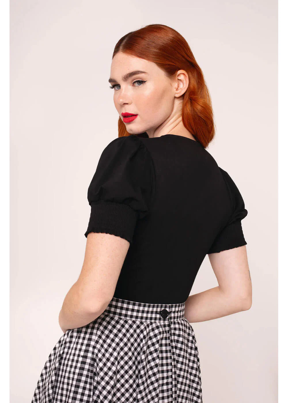 Hell Bunny Aria 50's Top Black – Image 7