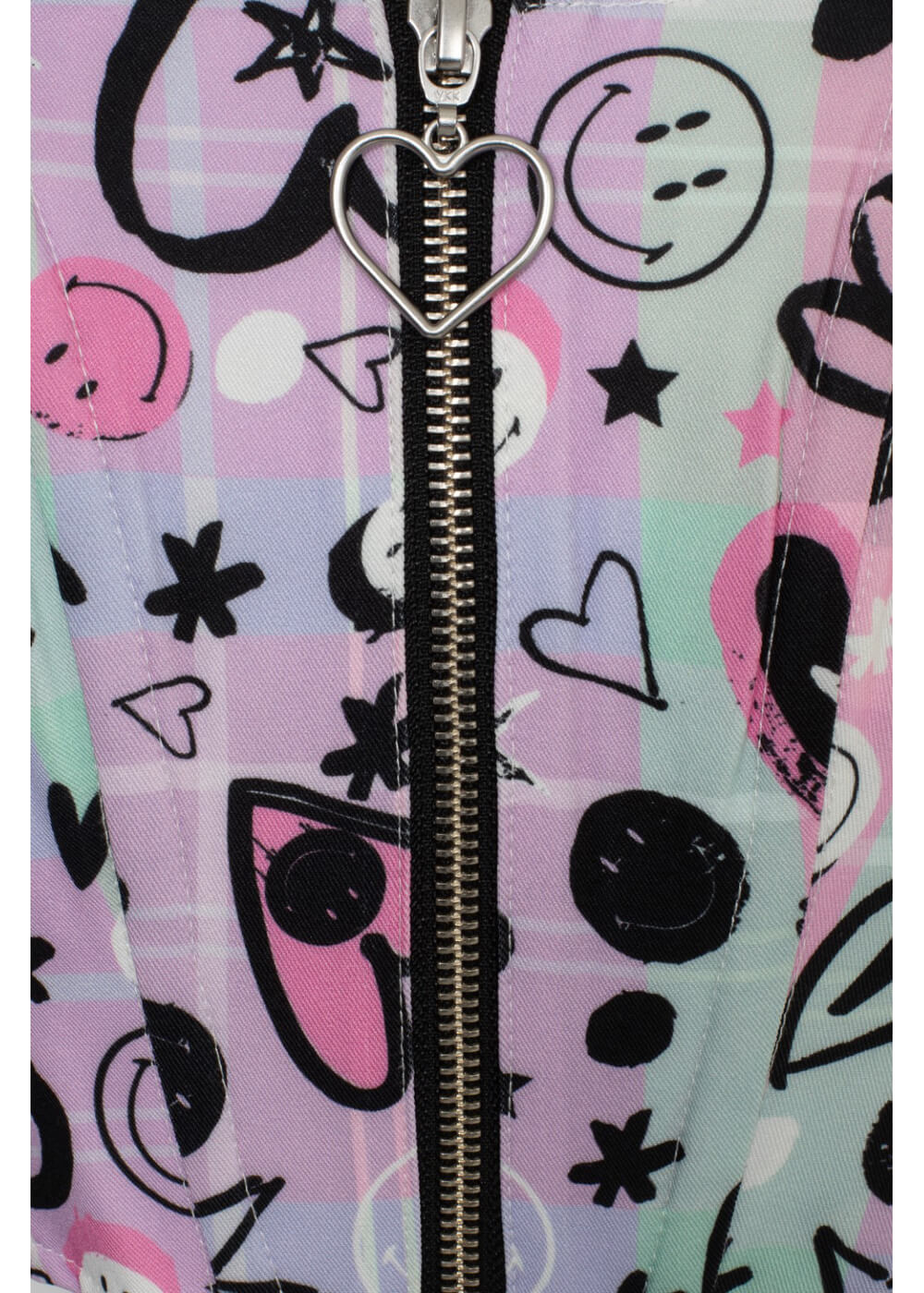 Hell Bunny x Smiley Robbie Corset Top Multicolour – Image 3