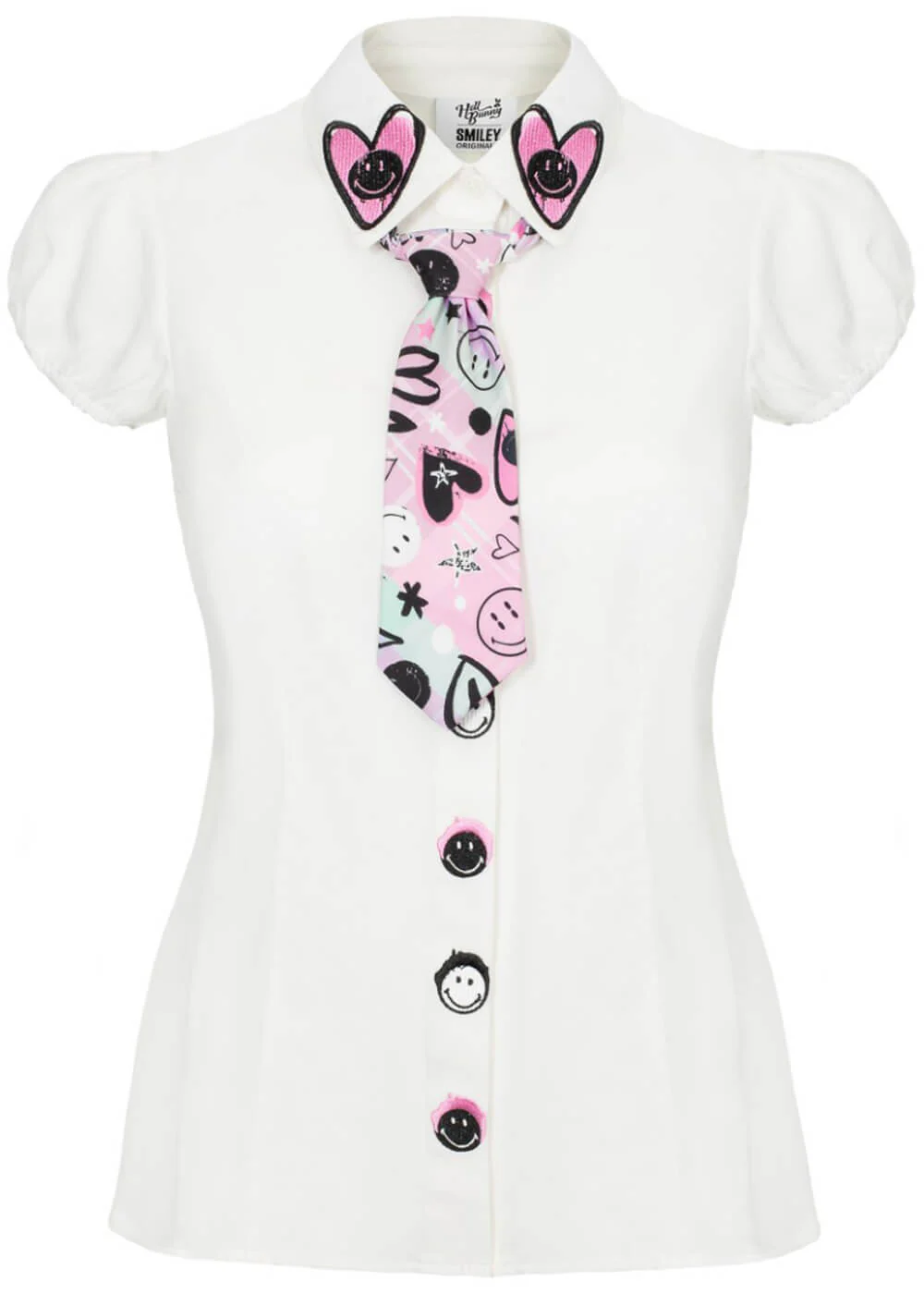 Hell Bunny x Smiley Robbie Blouse Multi Colour – Image 2