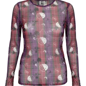 Hell Bunny x Smiley Jayden Mesh Top Multi Colour